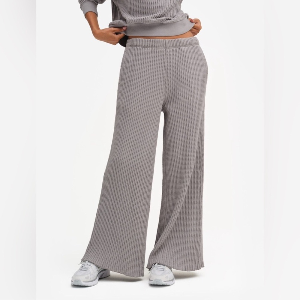 MATE the Label Organic Waffle Wide Leg Sweatpant size XL